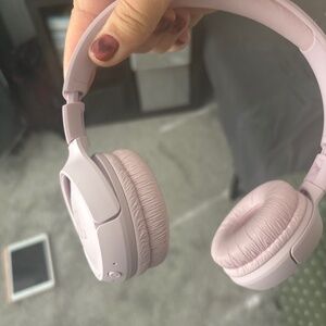 Pink JBL headphones